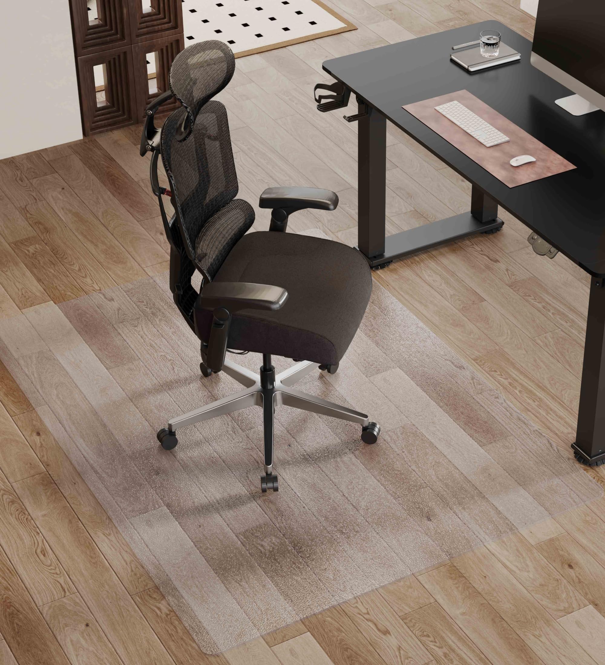 FlexiSpot 40 48 inches Clear Office Chair Mat for Hard Floors Soft-Flex Floor Protector for Wood Tile Laminate