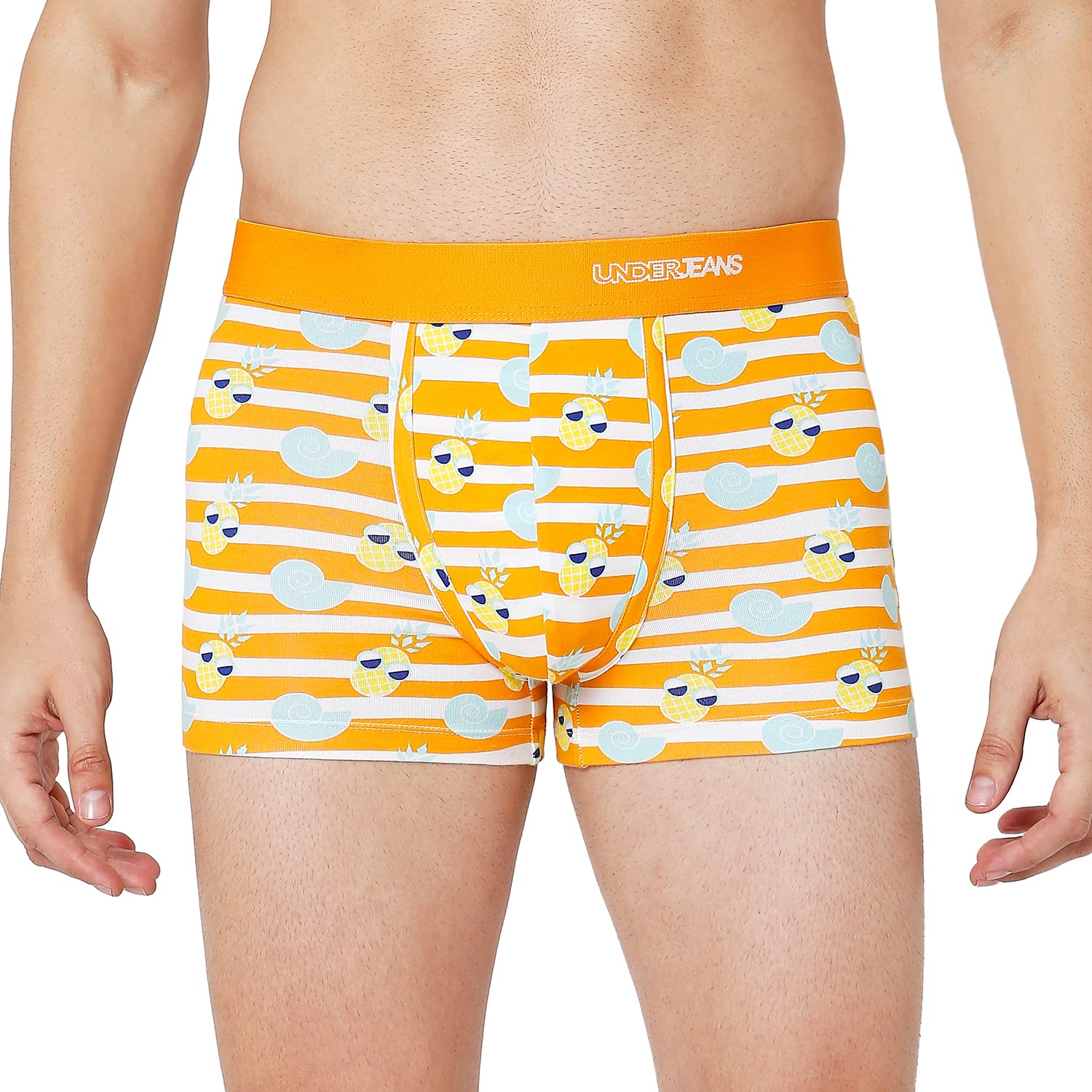 underjeans Men's Cotton Blend Briefs Regular Fit Solid Trunk-picture-48