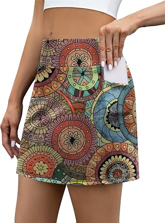 LouKeith Tennis Skirt with Shorts High Waisted Golf Skirts Dressy Casual Workout Athletic Skorts for Women with 4 Pockets