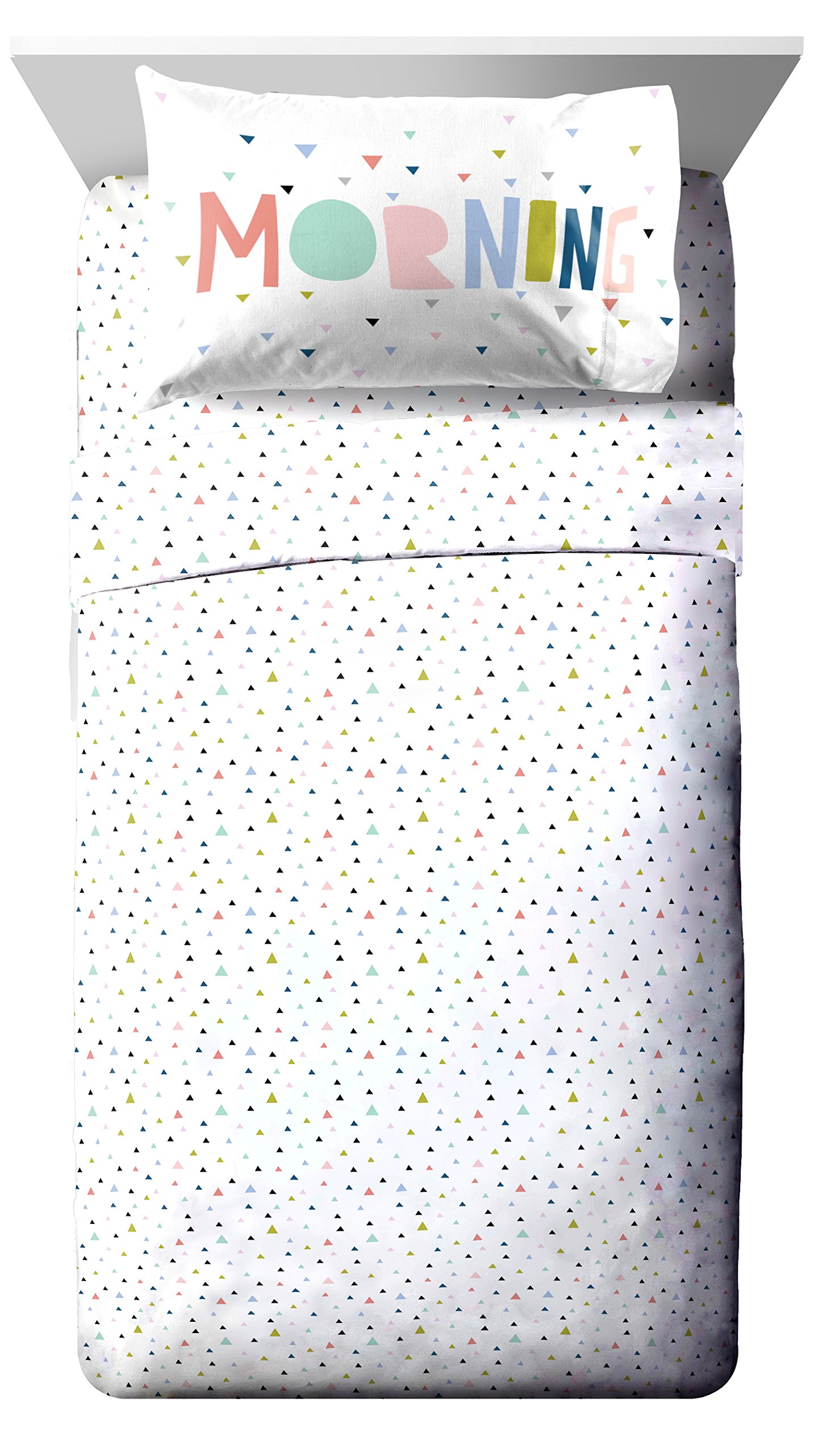Parure de lit double 4 pièces Jay Franco Trend Collector Wunderkind blanc drap et taies