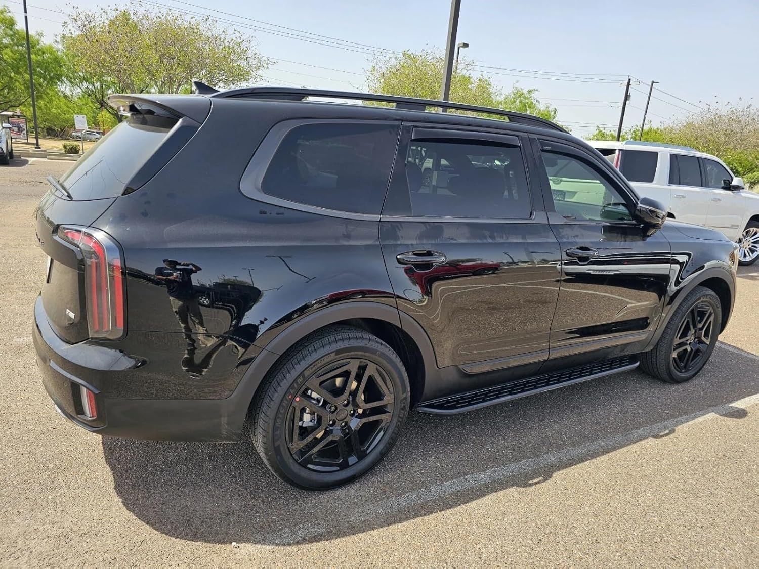 Black Running Boards Compatible with GMC Yukon 2021-2025 Side Steps Rail Nerf Bars Accessories Pedal Protector 2PCS