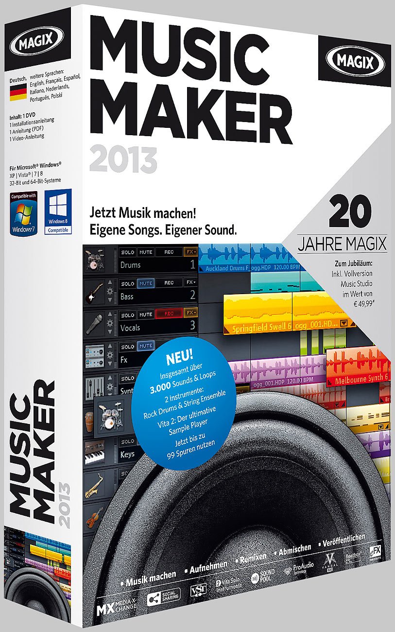 MAGIX Music Maker 2013 (Jubiläumsaktion inkl. Music Studio)