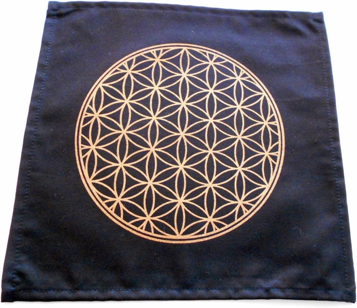 earthegy Crystal Grid Cloth Flower of Life Design 12x12
