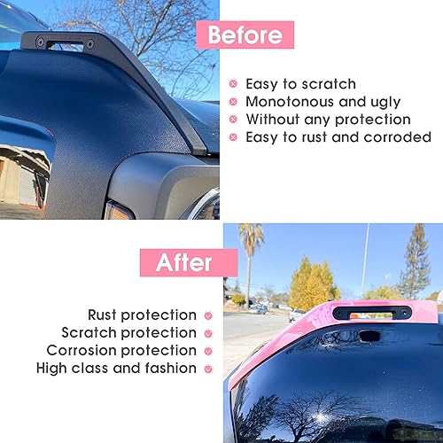 Miniatura 25 de Cubierta de visión de sendero para capó del motor, cubierta de bisagra, manijas de liberación lateral, accesorios exteriores para Ford Bronco, Negro