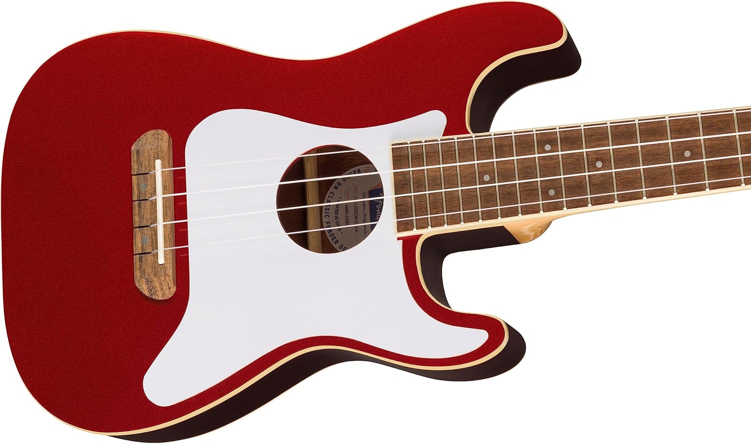 Fender, 4-String Ukulele, Right, Candy Apple Red (0970523509)