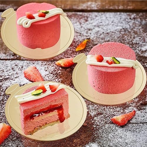 Vista 11 de 100 piezas de 3 pulgadas Mini tablas para tartas de mousse para cupcakes, 3.1 in