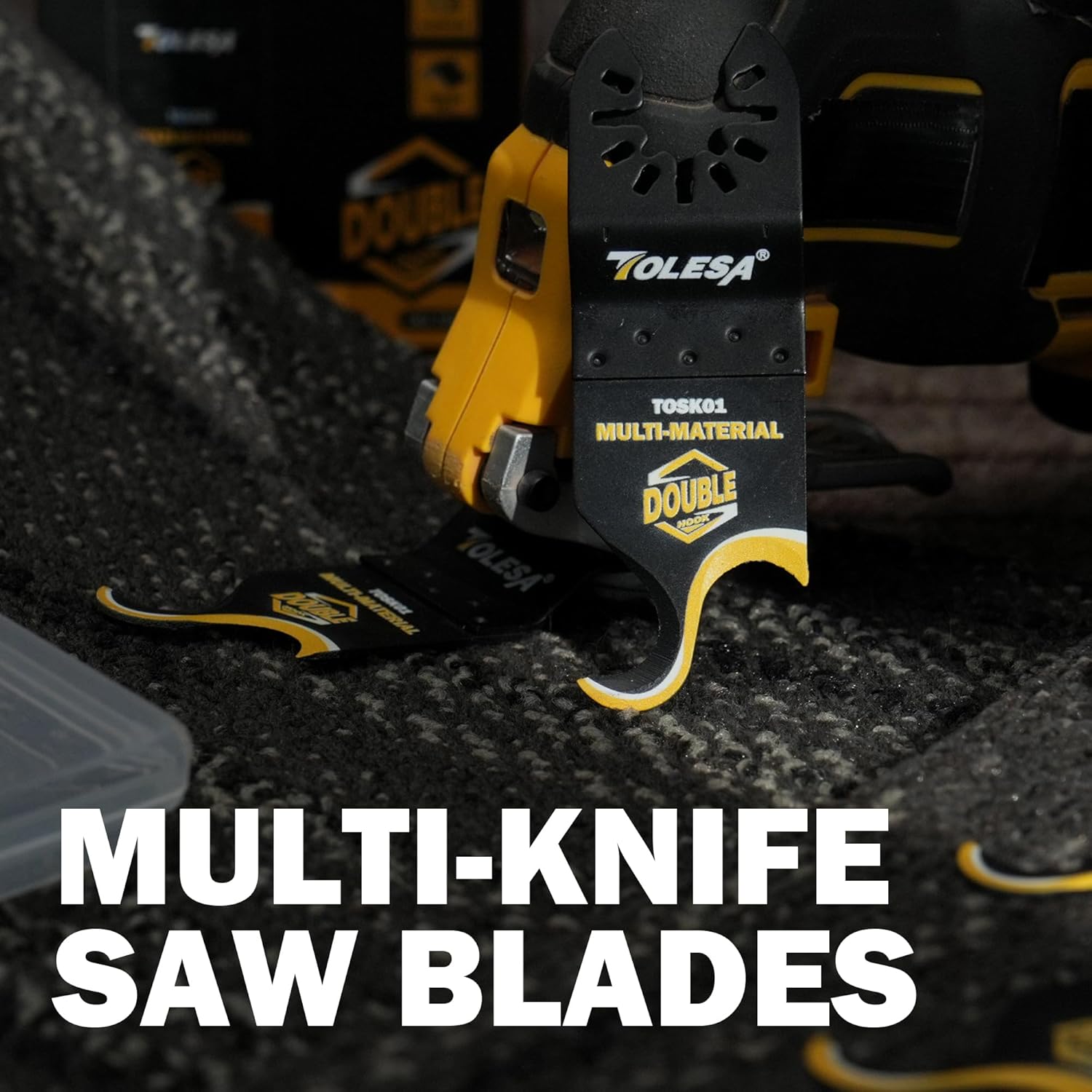 Oscillating Multi Tool Hook Knife Blade, 5 PCS Multitool Saw Blades for Cutting Soft Materials Roofing Shingles, PVC Floor Carpet, Cardboard