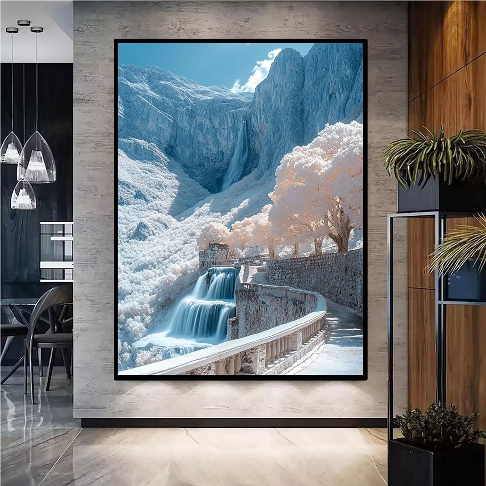 Diamond Painting Kit Completo, Diamond Painting Paesaggio, 5D Quadrato Pittura Diamante Kit Manualidades Adultos DIY Diamantini Crystal Art Disegni Punto Croce Artigianale, 60x90cm Autunno j0-939