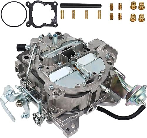 Miniatura 9 de Carburador de 4 barriles para Rochester Quadrajet 1904R 1906R 4MV Carb con estrangulador eléctrico para Chevy 305-350c.i 1980-1989 Motor para