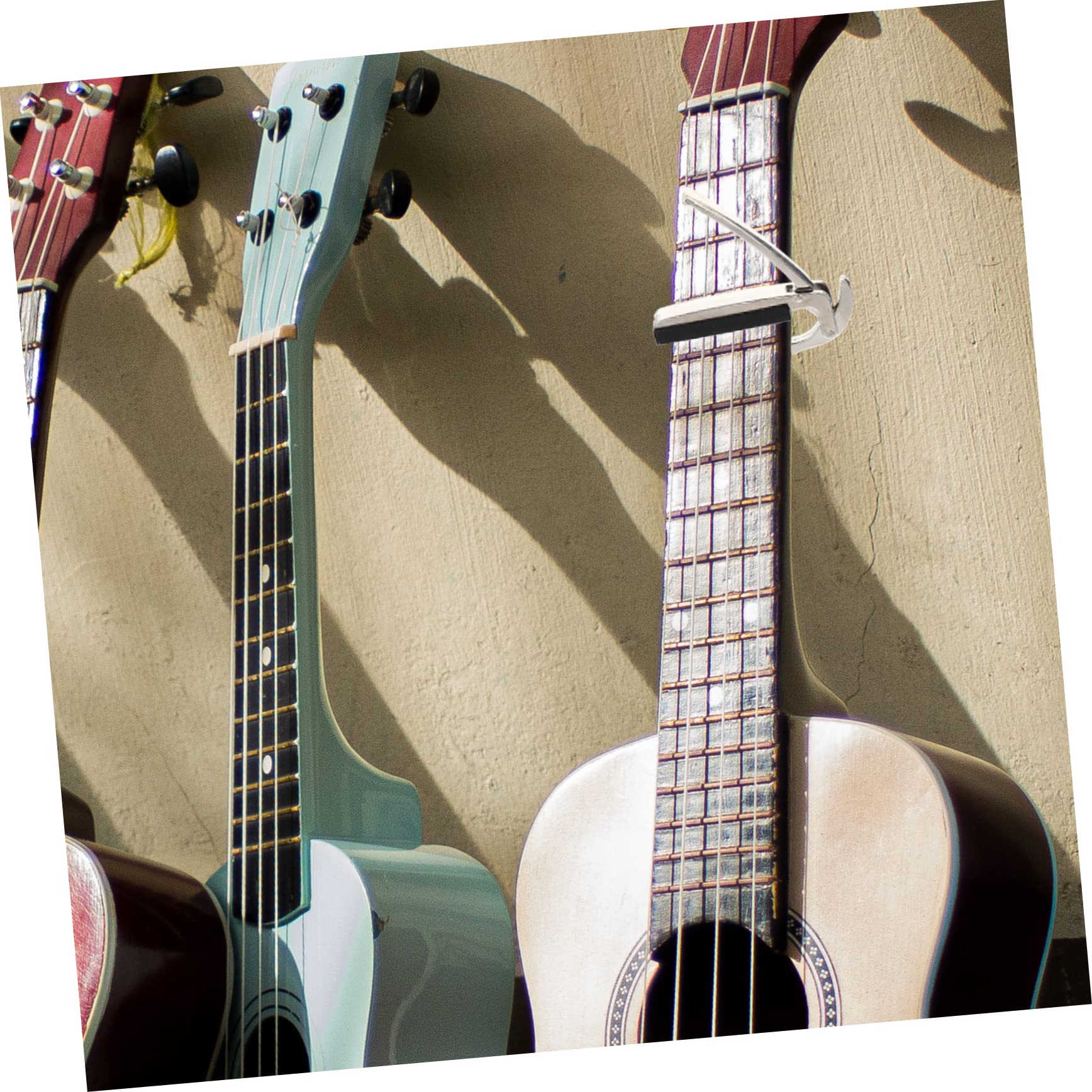 4 Piezas Capo de Guitarra Portátil de Metal y Goma Clip de Afinación para Guitarra Folk Creativo y Duradero Mano para Varias