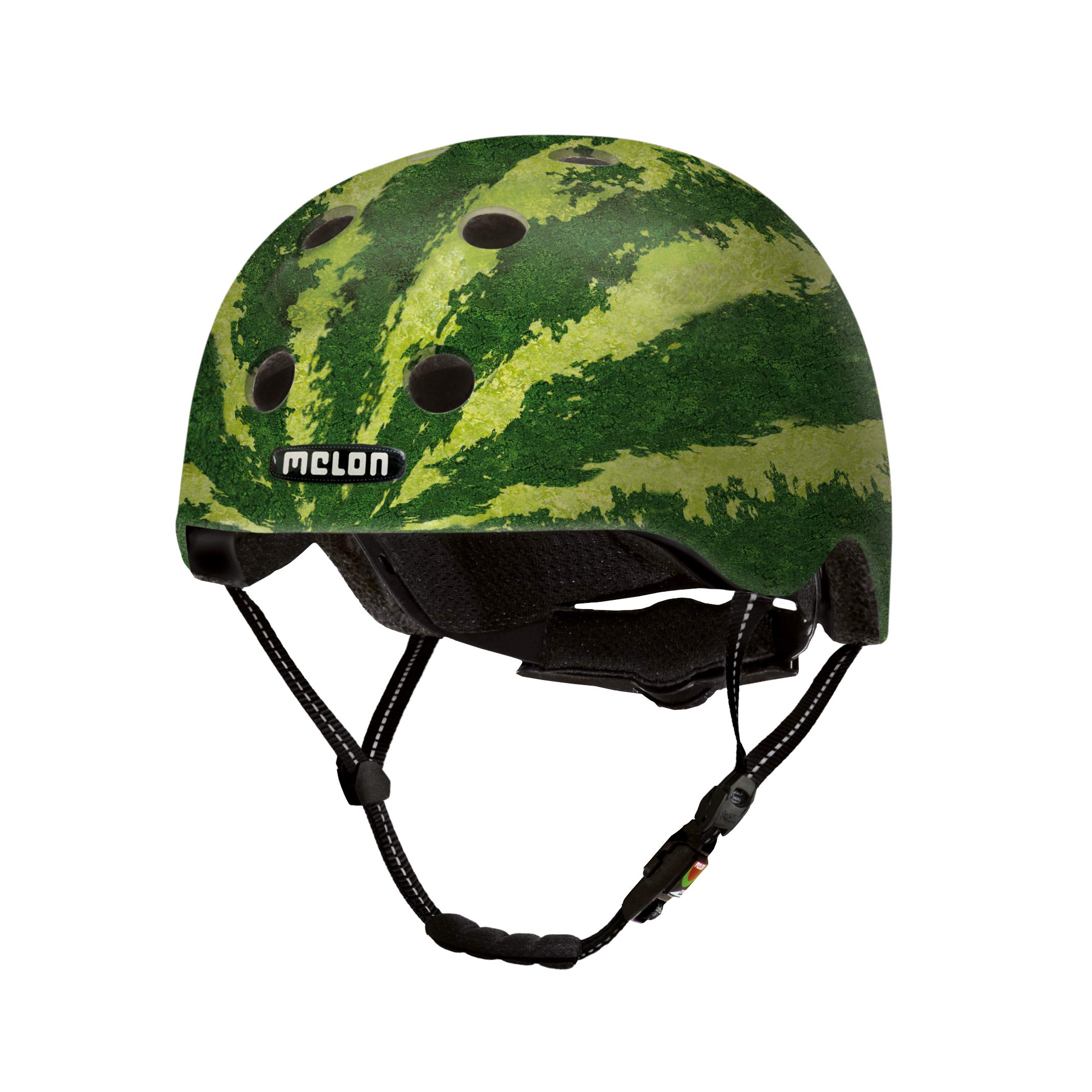 Melon Casque de Vélo »Real Melon« pour Homme, Femme Adultes et Enfants | Casque Urbain léger et sûr pour Velo, VTT, Cyclisme, Skate et Trotinette | Taille XXS-​S (46-​52 cm) Vert melon
