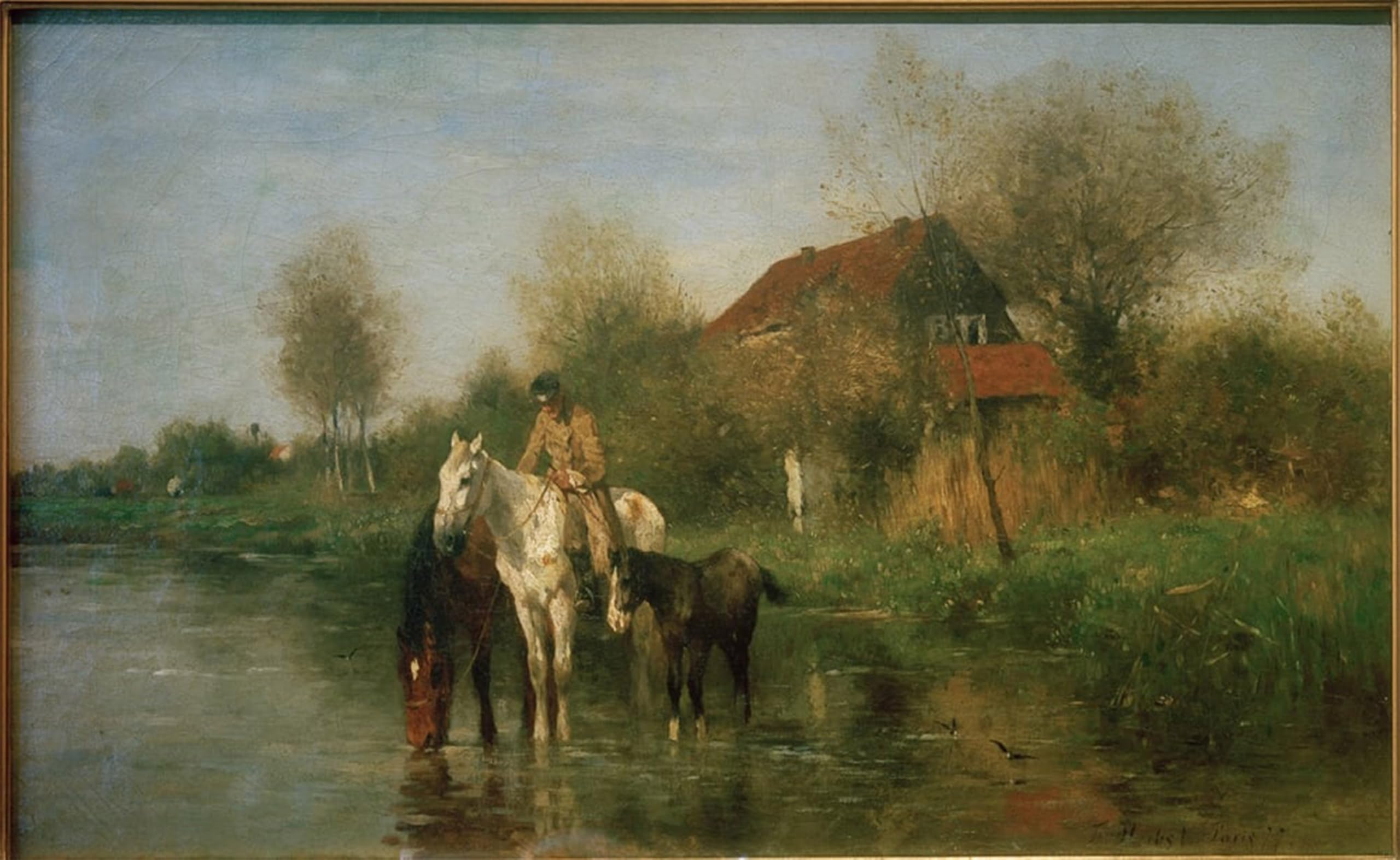 Lienzo decorativo de caballos de Ludwig Herbst para transformar las paredes de su dormitorio 5