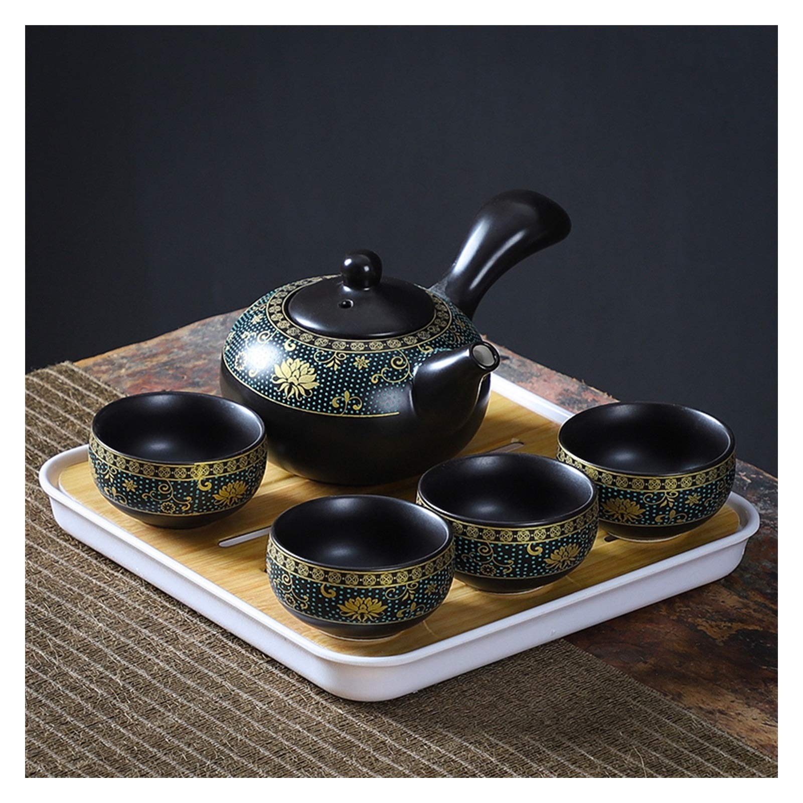 Amazon | 中国茶碗、茶碗 180ml 風景模様蓋碗ティーカップ セラミック