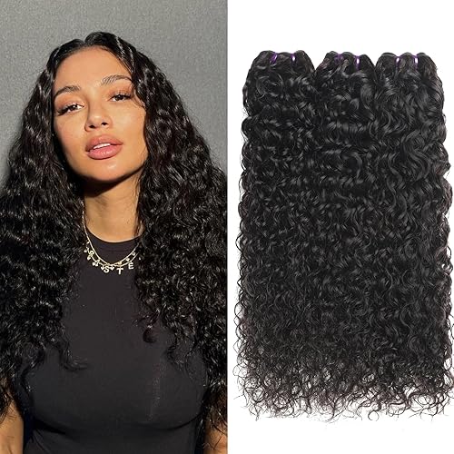 Miniatura 1 de 10A Human Hair Bundles Straight Hair 4 Bundles 14 16 18 20 Inch Bundles Human Hair Brazilian Straight Hair Bundles Unprocessed Virgin Hair Weave