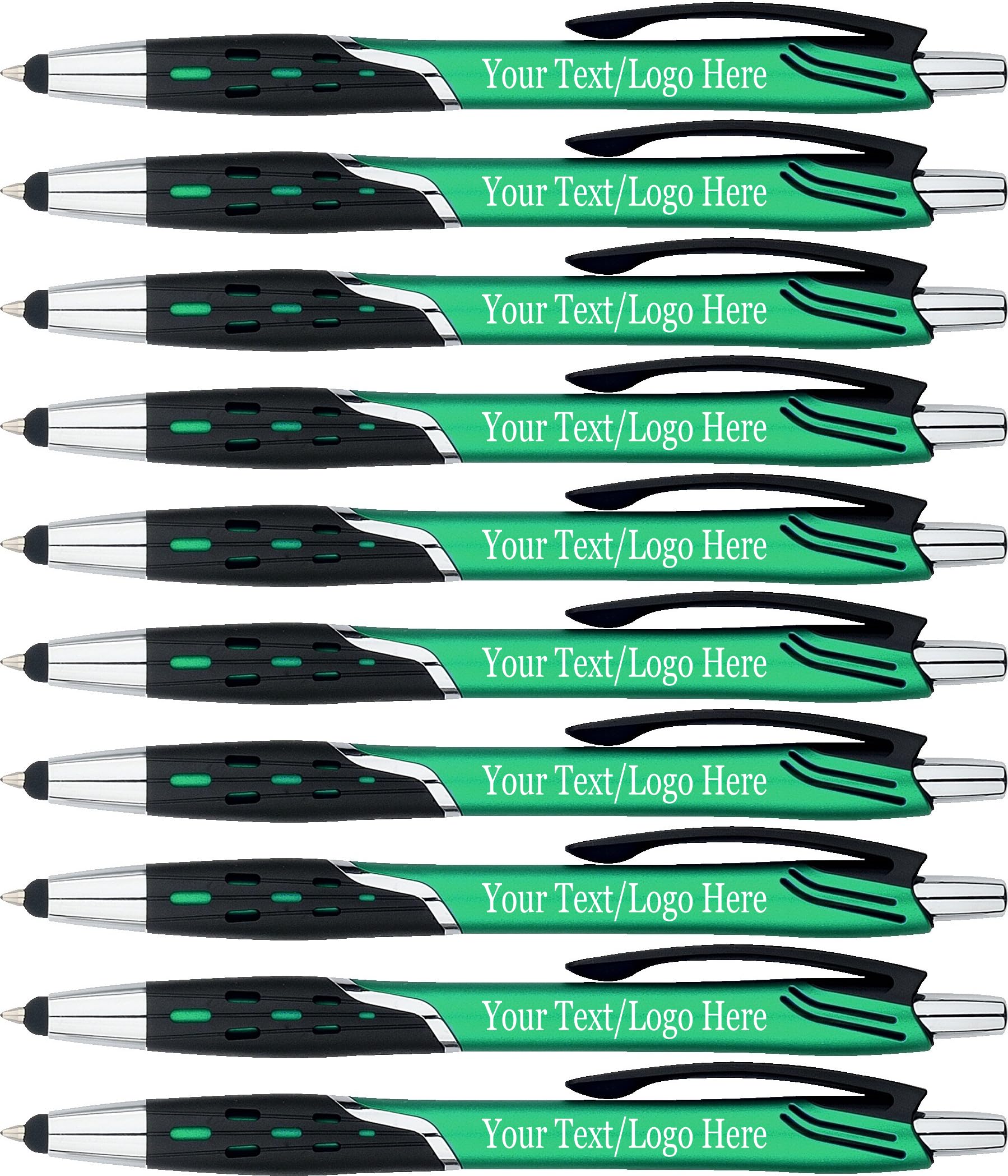 Personalized Pens with Custom Logo or Text-Pack of 250- for Marketing, Parties, and Events, 2 in 1 Touch Screen & Ballpoint Writing Pen, Sensitive