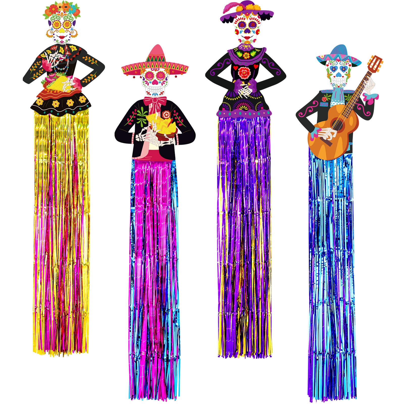 Bannière Dia De Muertos Avec Crâne Coloré Du Jour Des Morts Et Bordure