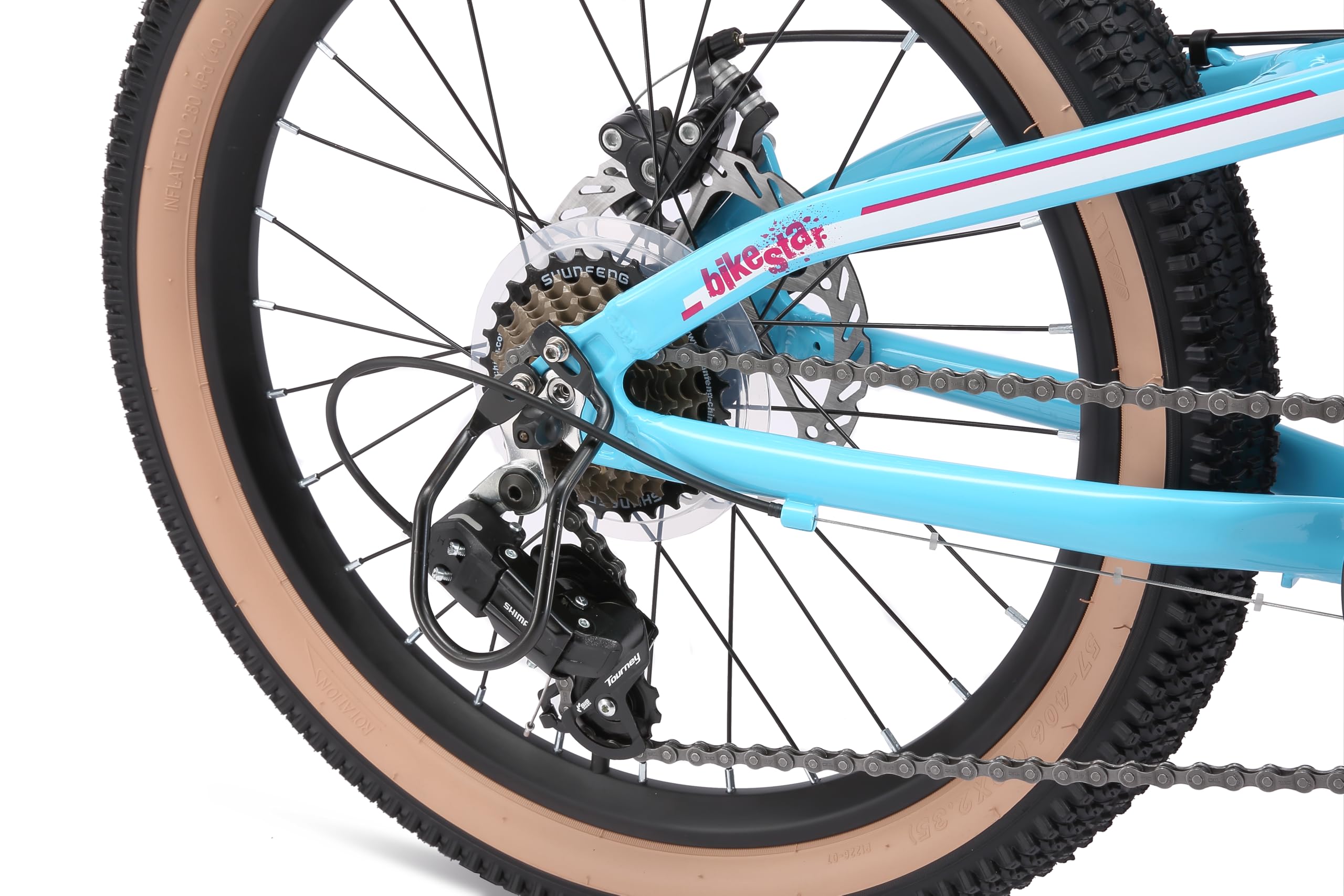 BIKESTAR MTB Mountain Bike Alluminio per Bambini 6-9 Anni | Bicicletta 20 Pollici 7 velocità Shimano, Hardtail, Freni a Disco, sospensioni
