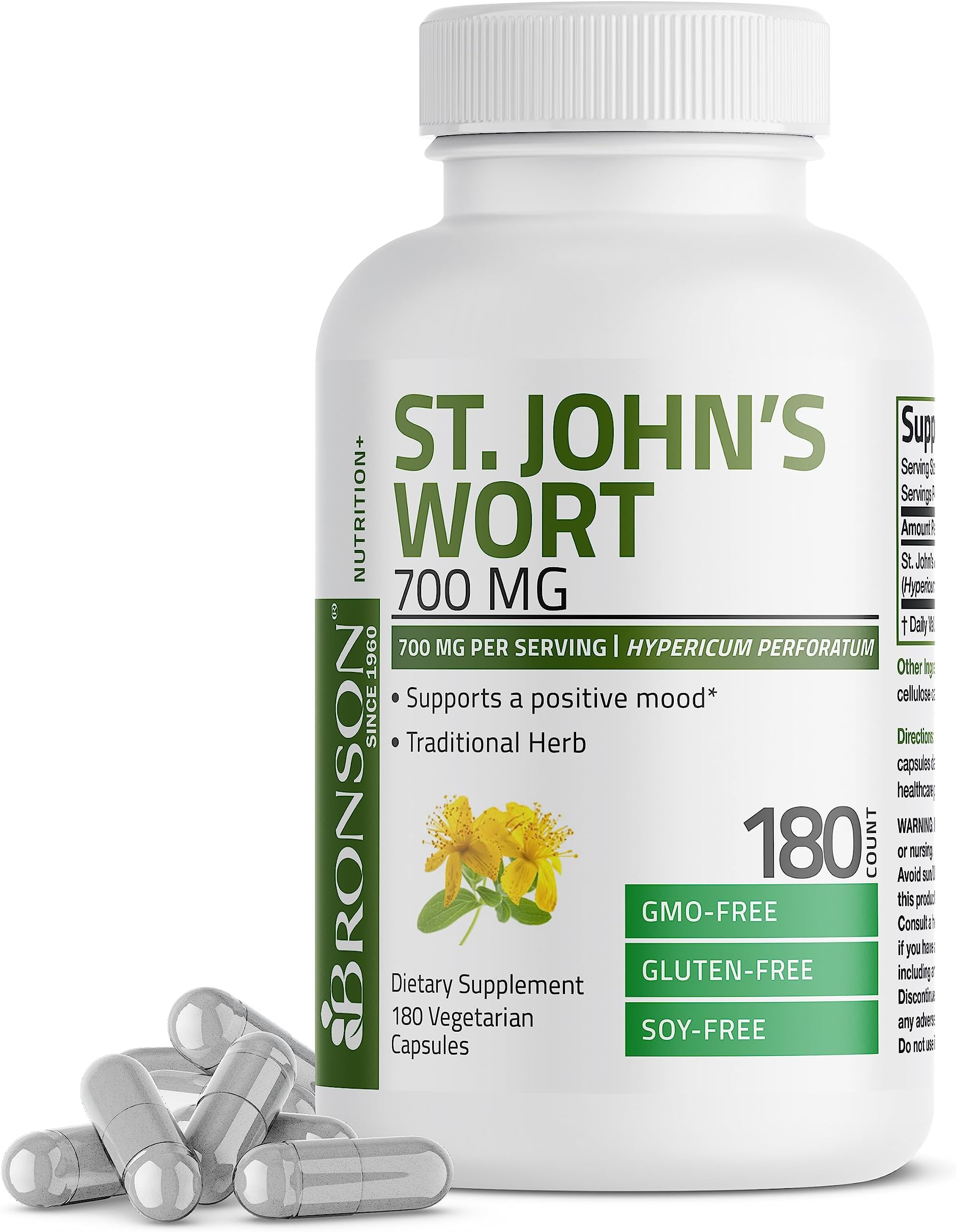 Amazon.com: St. John's Wort - 120 Capsules (Non-GMO) Effective St Johns