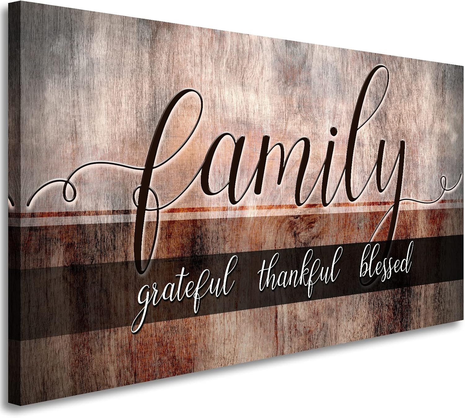Canvas Wall Art for Living RoomFamily Grateful Thankful