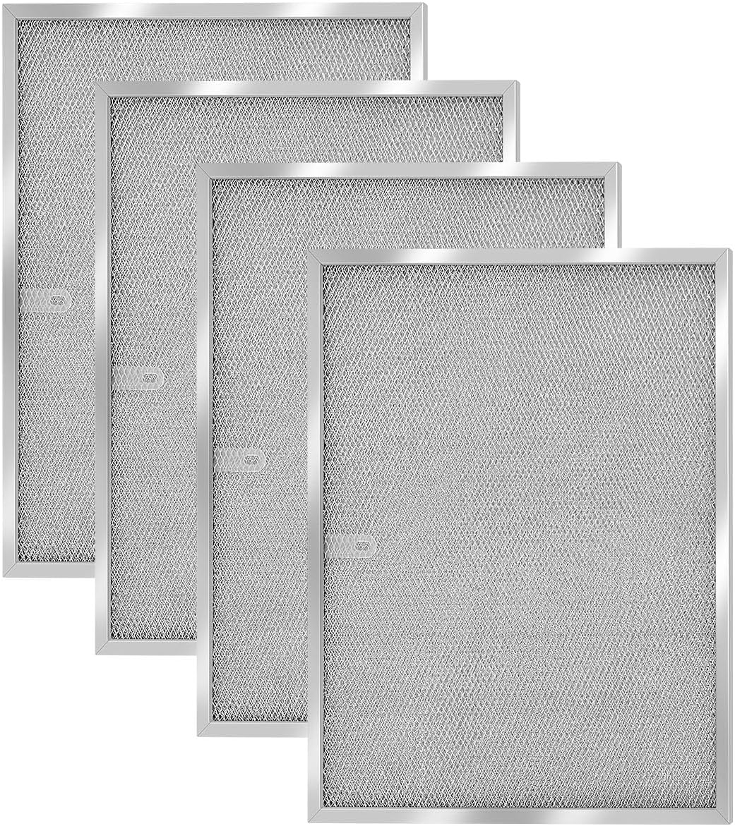 BPS1FA30 Range Hood Grease Filter 11-3/4" x 14-1/4" x 3/8" Compatible with Broan QS1 Nutone Allure WS1 QS2 30" Range Hood, Replaces 99010299 S99010299 S99010305 AP3378953 (4 Pack)