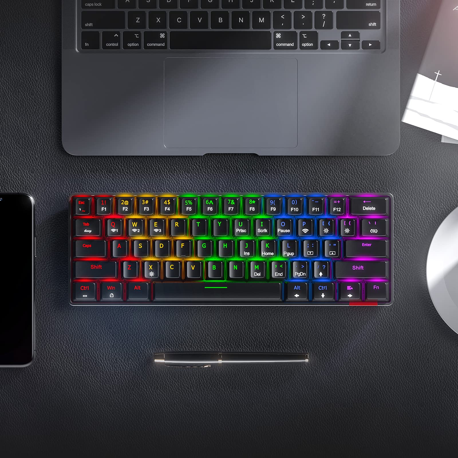 Mechanical Bluetooth Keyboard, Inphic V930B Mini 60 Compact Office