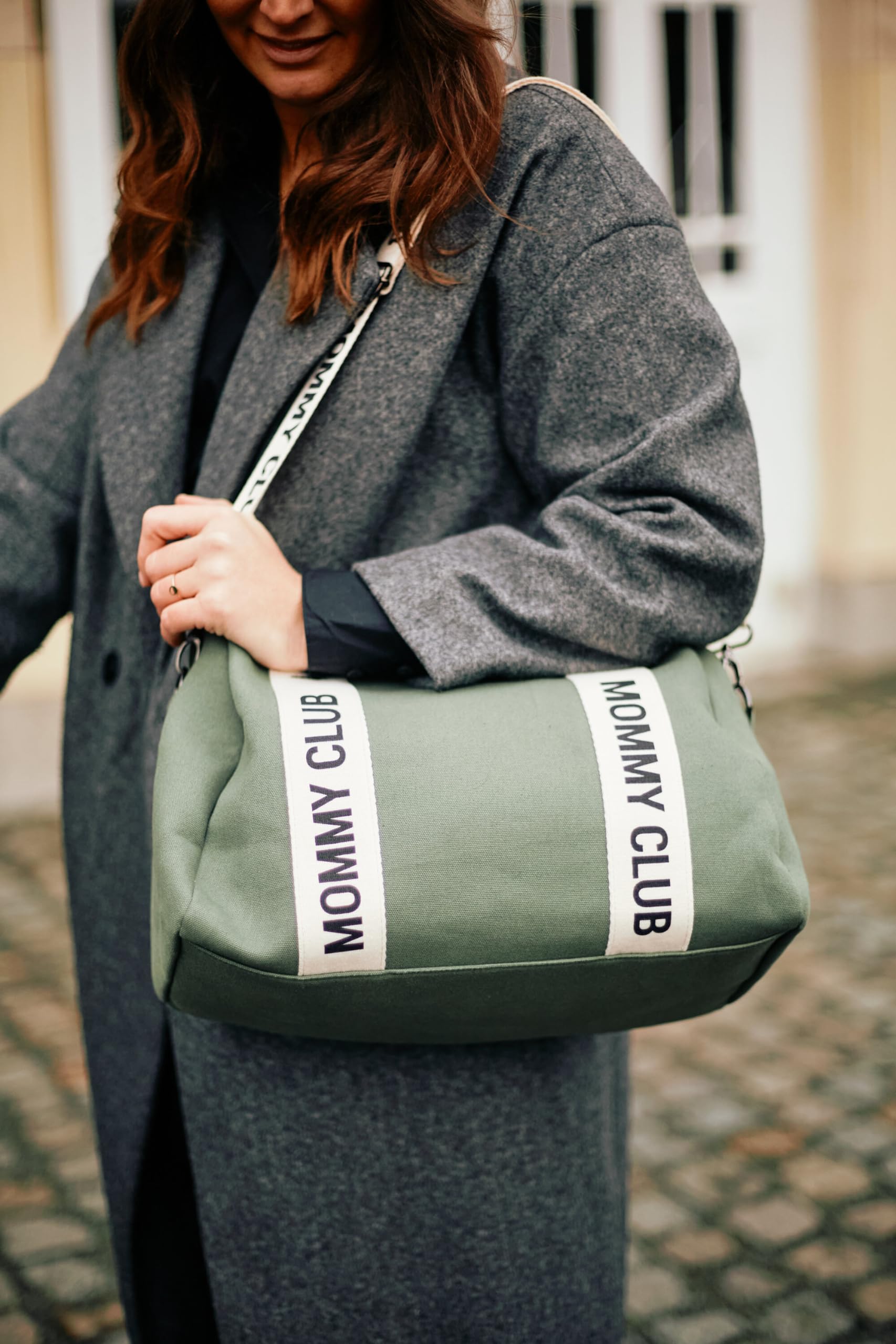 CHILDHOME Mommy Club Signature Borsa fasciatoio 22L Verde Cotone