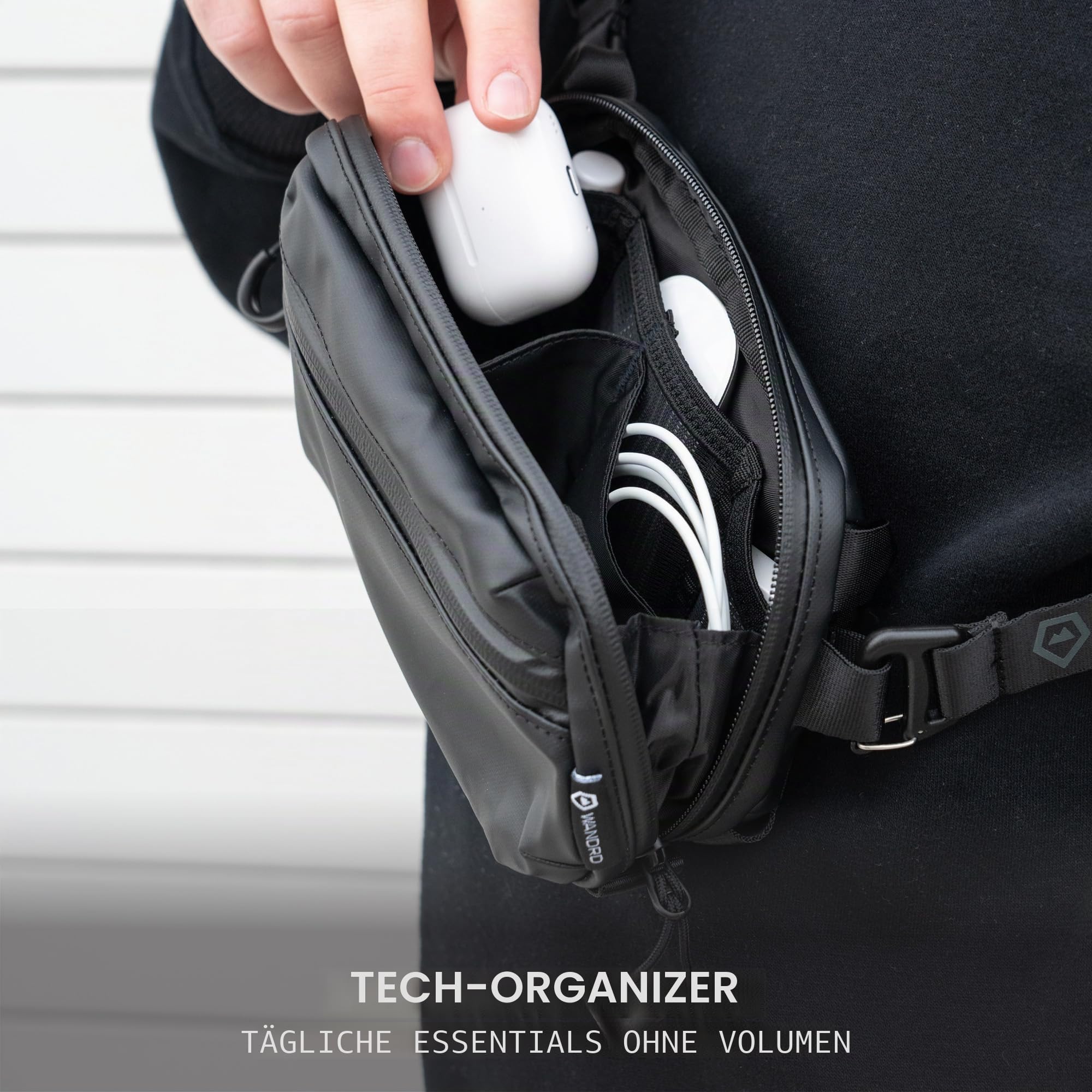 WANDRD Tech Bag Large – Reisetasche und Tech-Organizer für den täglichen Gebrauch – witterungsbeständig und langlebig für Wandern, Camping, Sport und mehr (schwarz)