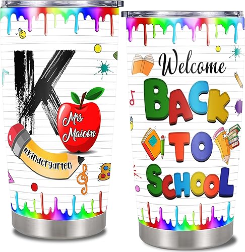 Dorris Vaso personalizado con tapa, taza de café de viaje, tazas aisladas, nombre personalizado y grado de acero inoxidable, regalo para bienvenida