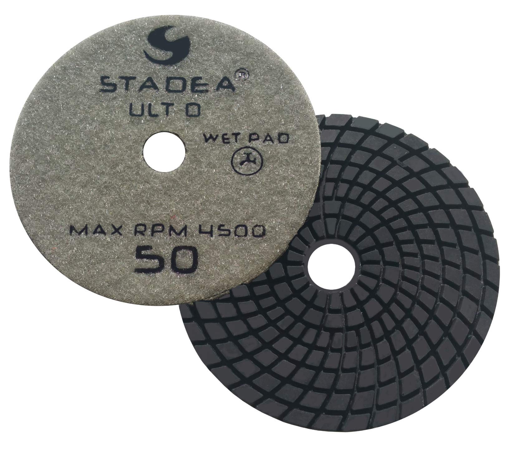 Stadea PPW101X Granite Polishing Pads 4" Diamond Pad 50 Grit For Granite Quartz Stones Polish
