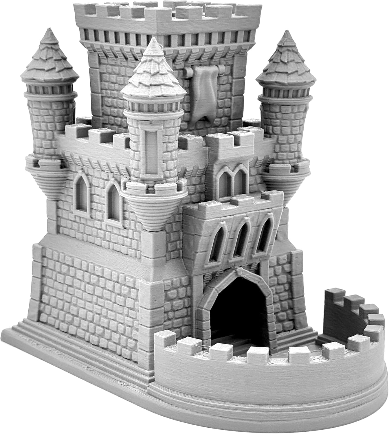 Defender's Bastion Dice Tower - Tabletop Wargaming Minis - Dungeon Accessories - RPG Fantasy Dragon Game Models - Figures for Battle Grid Mats, Gray