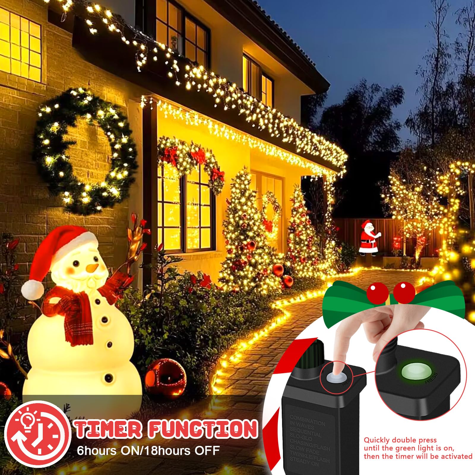 Etopgo 40M 400 LED Christmas Tree Lights - Image 3