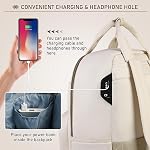 RAINSMORE Sac à dos pour ordinateur portable pour femmes 15.6 Inch Waterproof Work Sacs à dos pour femmes Grand sac à main de collège avec USB Charger des sacs informatiques contre le vol pour l'infirmière enseignante