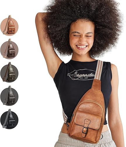 Miniatura 2 de Mroede Crossbody Bags for Women Men Sling Bag 5 Pockets Fanny Pack Sling Backpack Chest Daypack Travel Purse Anti Theft