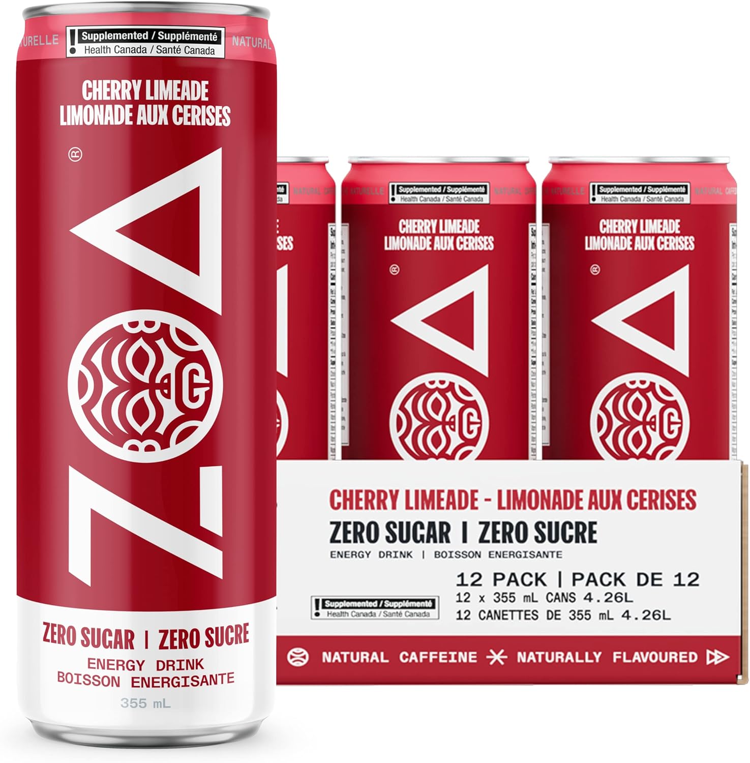 ZOA Zero Sugar Energy Drinks, Cherry Limeade 355ml (Pack of 12) Amazon.ca Grocery & Gourmet