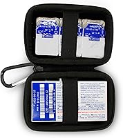 Vista 4 de CASEMATIX Travel Case for Contact Lenses Fits 12 Daily Disposable Contacts in a Compact Dual-sided Storage Case with Clip On Carabiner - Includes