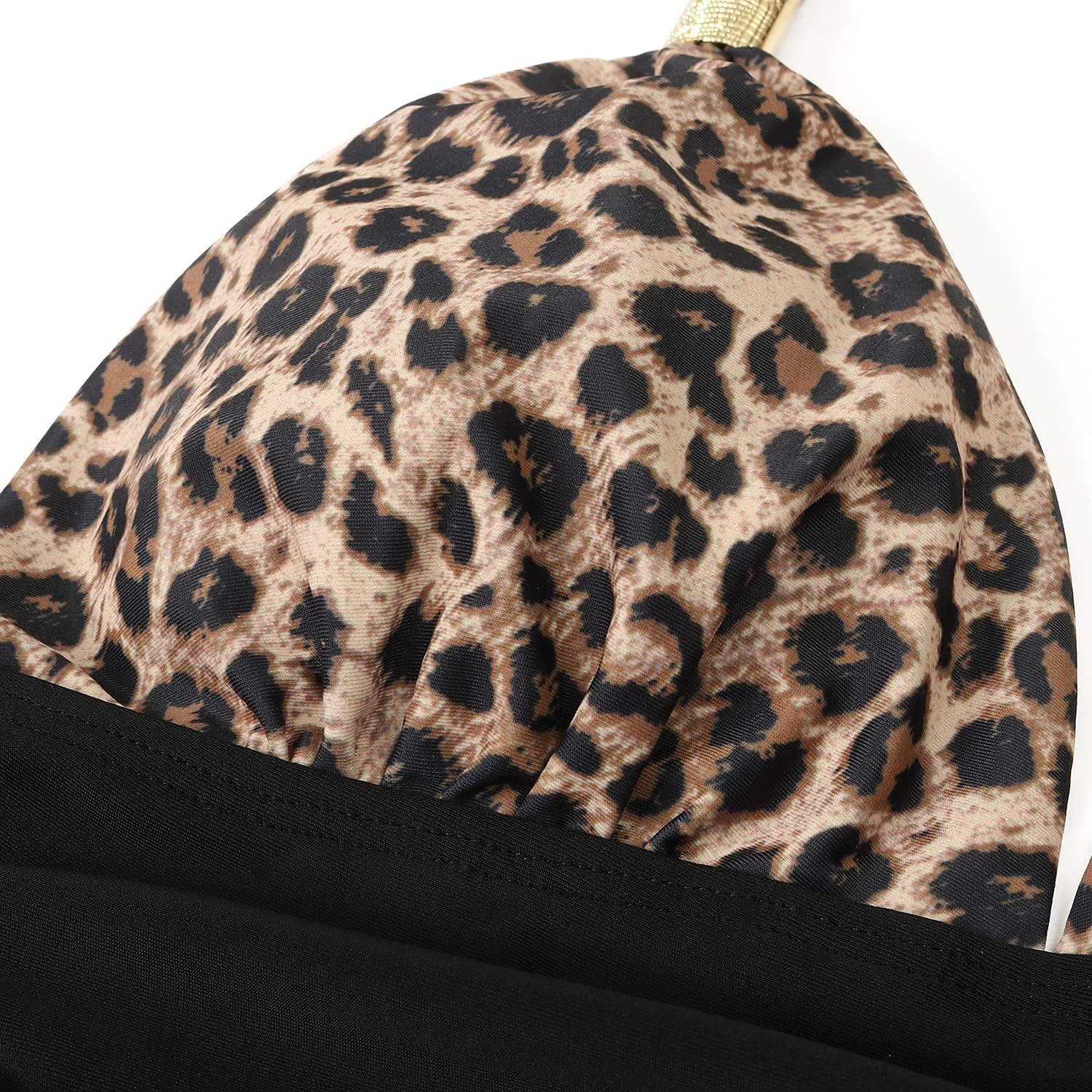 RXRXCOCO Women V Neck One Piece Swimsuits Tummy Control Ruched Swimwear Halter Bathing Suit - Image 5