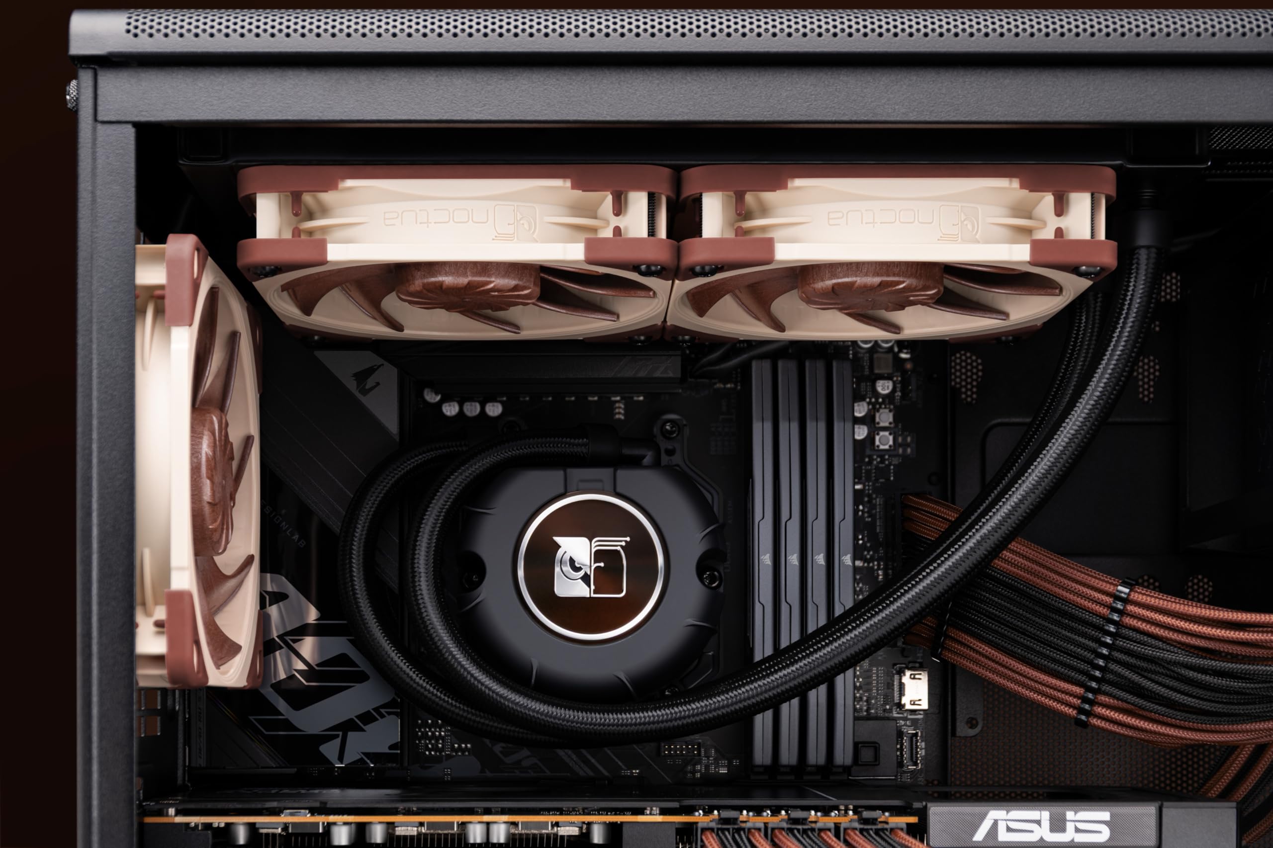 Noctua NL-LC1-24 da 240 mm Dissipatore a Liquido All-in-One (AIO) Silenzioso per CPU AMD AM5 e Intel LGA1851/LGA1700 (Nero, Marrone, Beige)