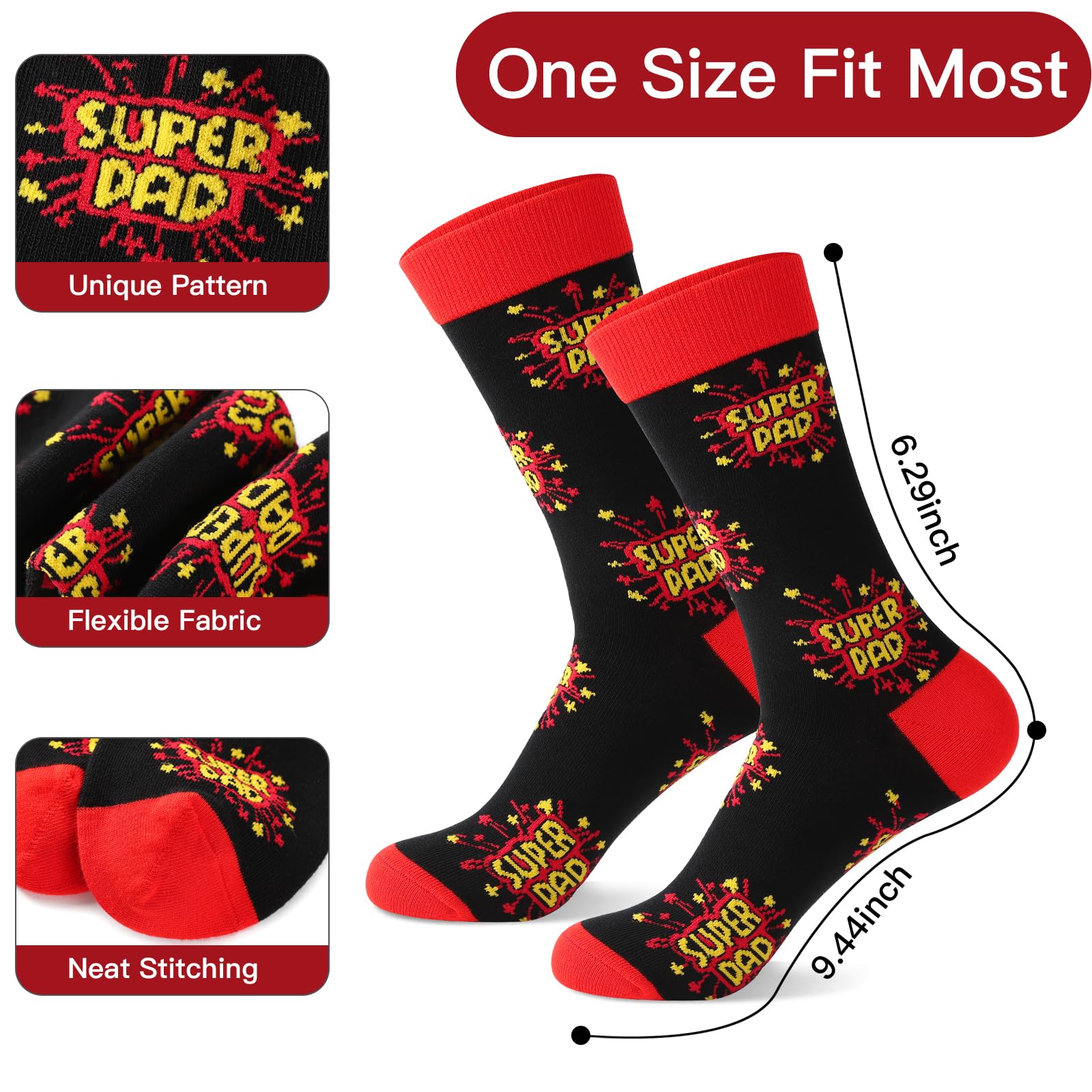 AeLion Funny Socks Gifts for Dad Men: Present Novelty Valentines Gifts Socks Ideas for Boyfriend, Fathers Day Daddy Gifts from Son Daughter, Unusual Stocking Fillers for Teenage Boys Husband Brother - 5