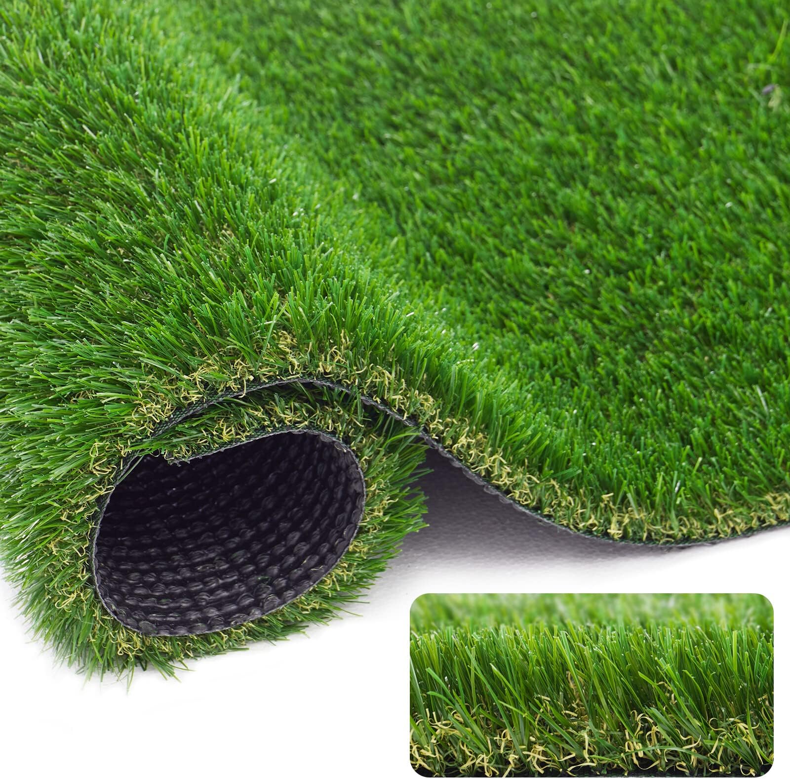 1.38" Artificial Turf Grass,11FT x 46FT Fake Grass Rug Indoor Outdoor,Realistic High-Density Sturdy Artificial Turf Carpet for Dogs Pets Garden Lawn Landscape