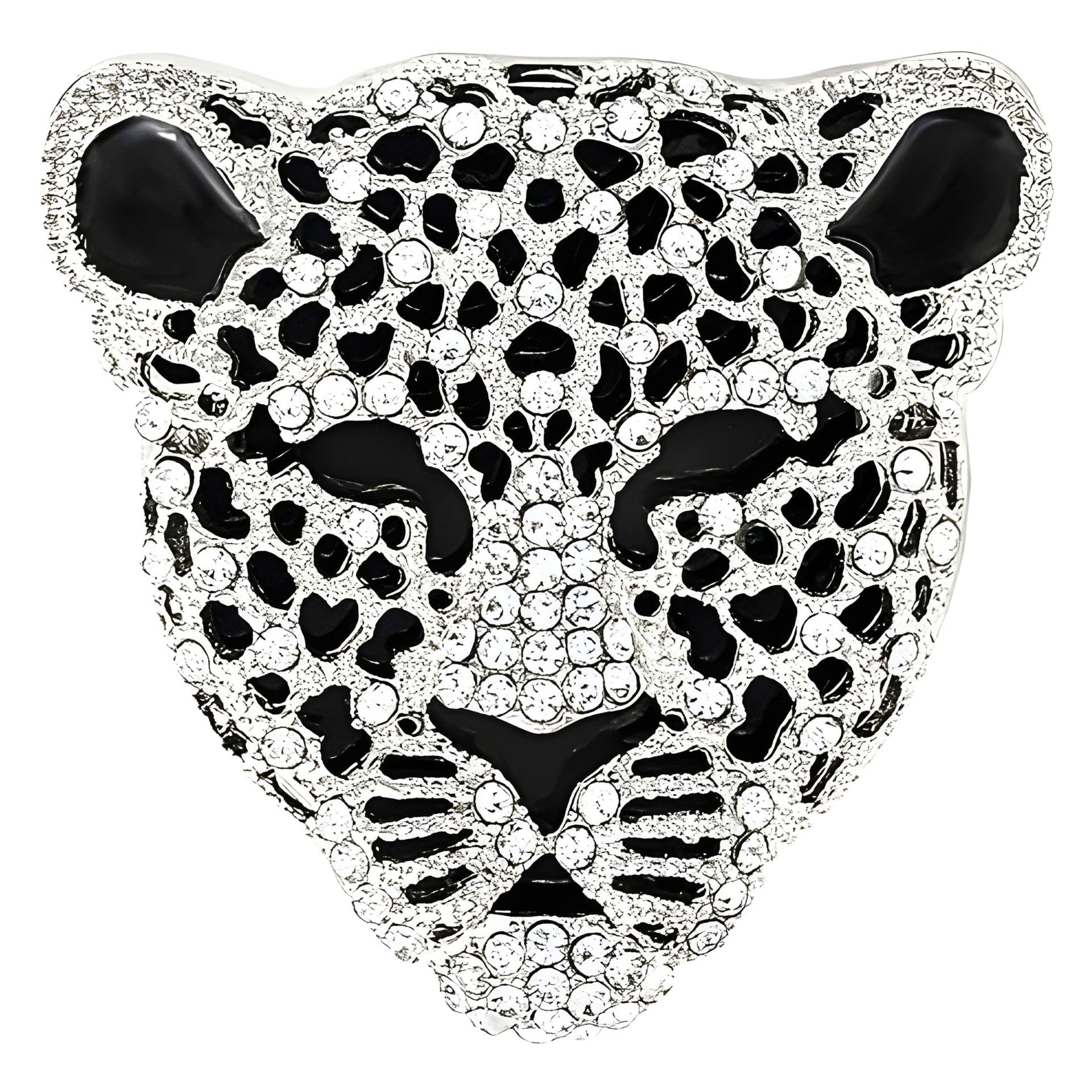 Apex Leopard Crest' Lapel Pin For Men & Boys | Silver Plated Crystal Studded Suit Brooch | Stylish Blazer, Wedding & Party Accessory | Trendy Gift for Men & Boys (Brooch0703) 1 Pc-image-49