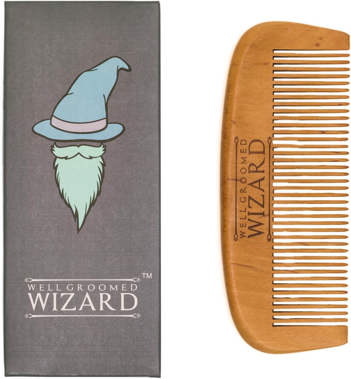 Wooden Beard and Hair Comb For Men, classic Beard Grooming Comb