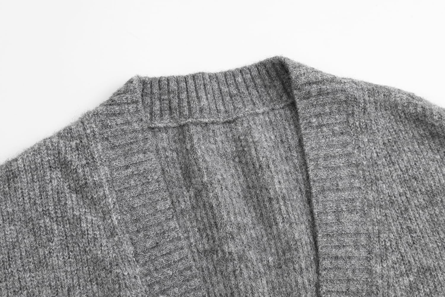 Women's Knit Cardigans Open Front Long Sleeve V Neck Button Down Loose Cardigan Sweaters Cable Knit Outwear Coats - Image 3