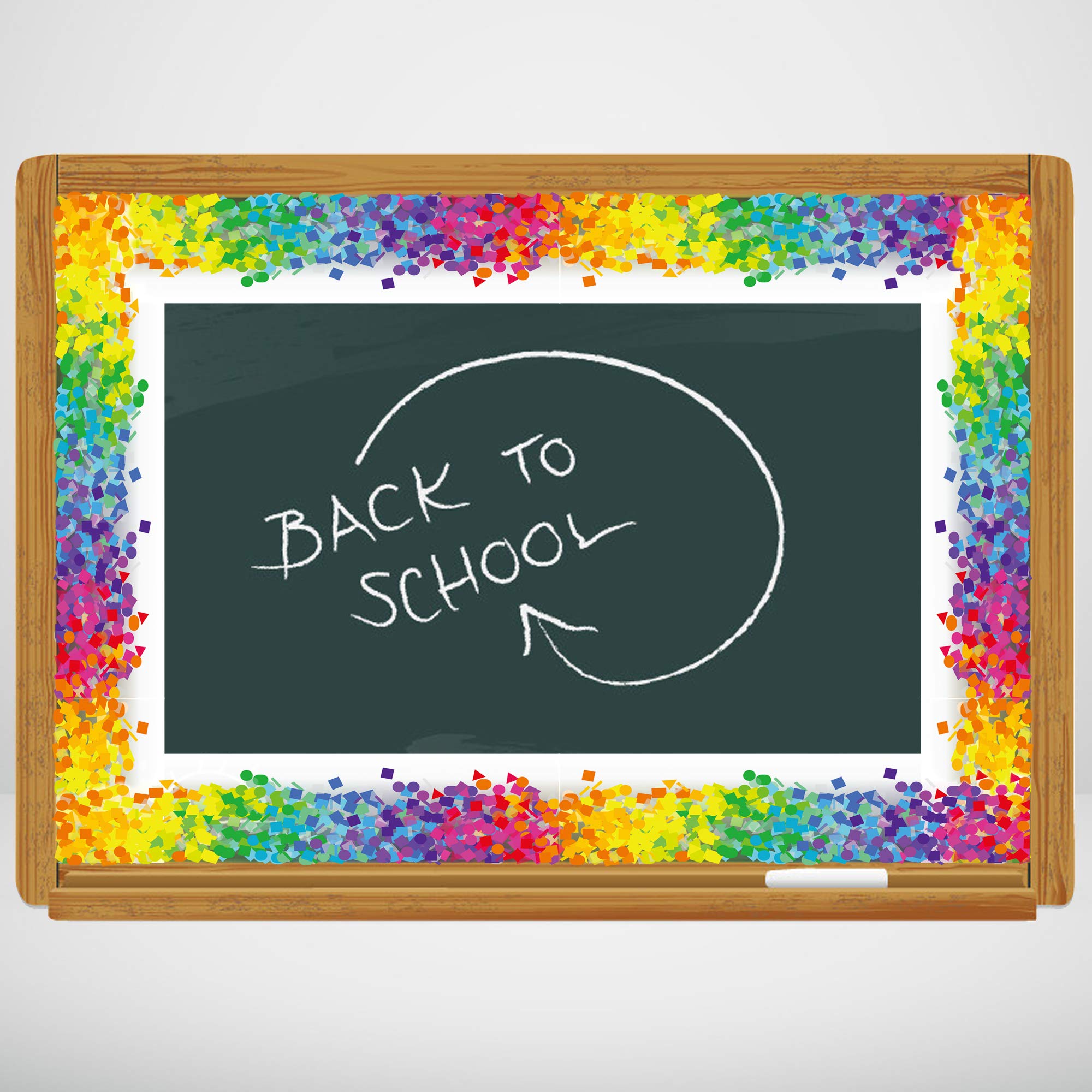 Youngever Pinnwand Bordüre 16m - Konfetti Design Für Klassenzimmer