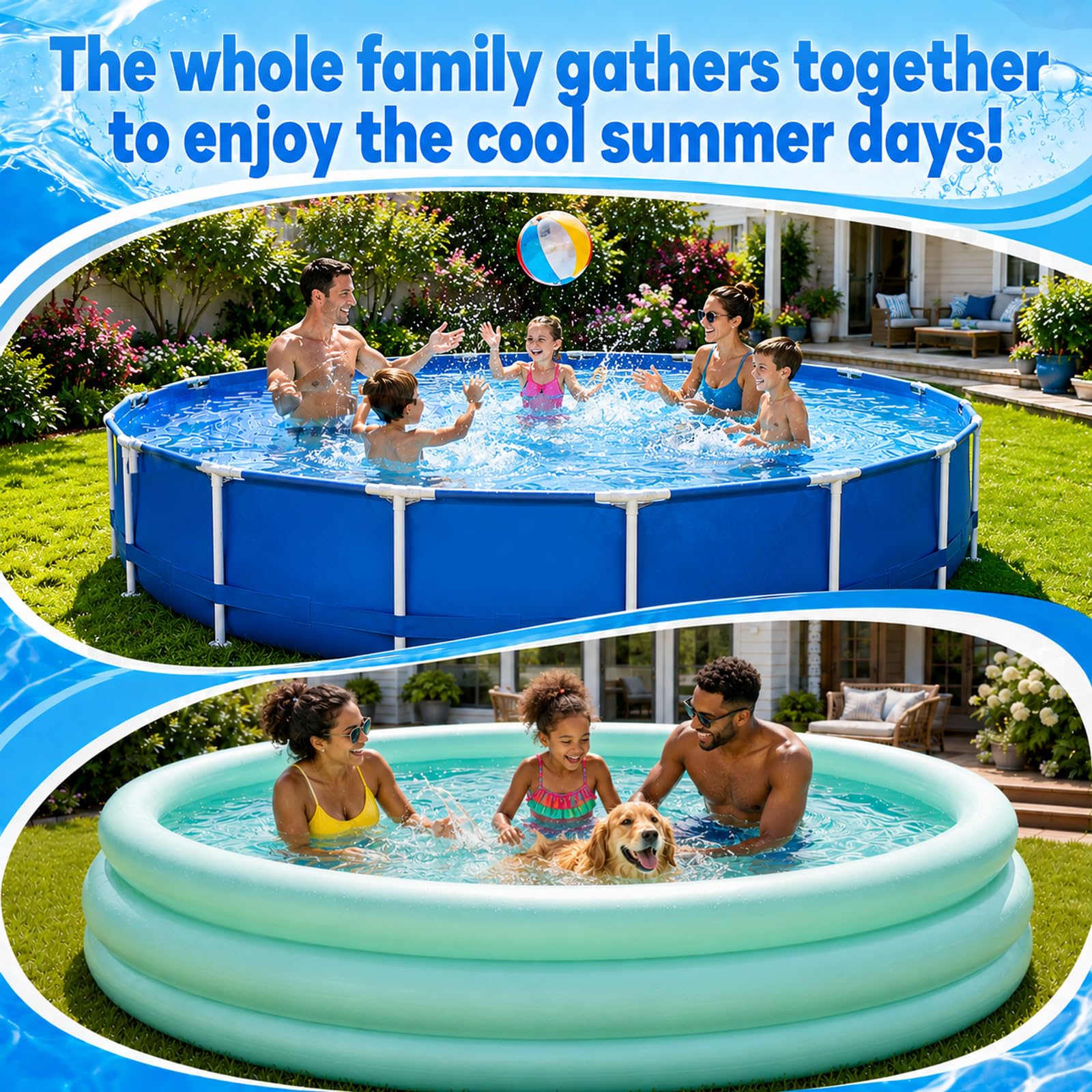 210D Oxford Robuste Bâche de Protection pour Piscine Hors Sol Imperméable | 210D Oxford Robuste Bâche de Protection pour Piscine Hors Sol Imperméable