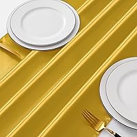 Vista 148 de Manyshofu 12Pcs Satin Orange Table Runner - 12 x 72 Inch Long Size, Party Table Runner Decor Bright & Smooth Wedding Decorations Table Runners for