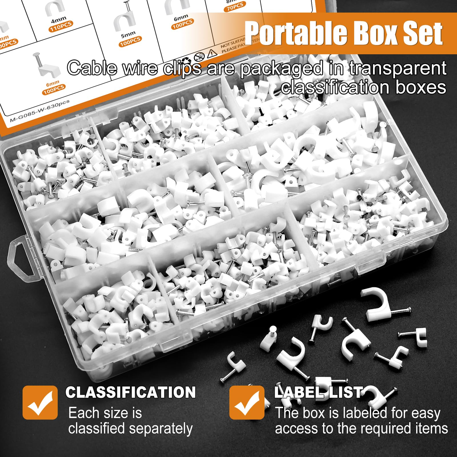 630 Cable Clips - Organize Your Cables! -4 630 Cable Clips - Organize Your Cables! -4