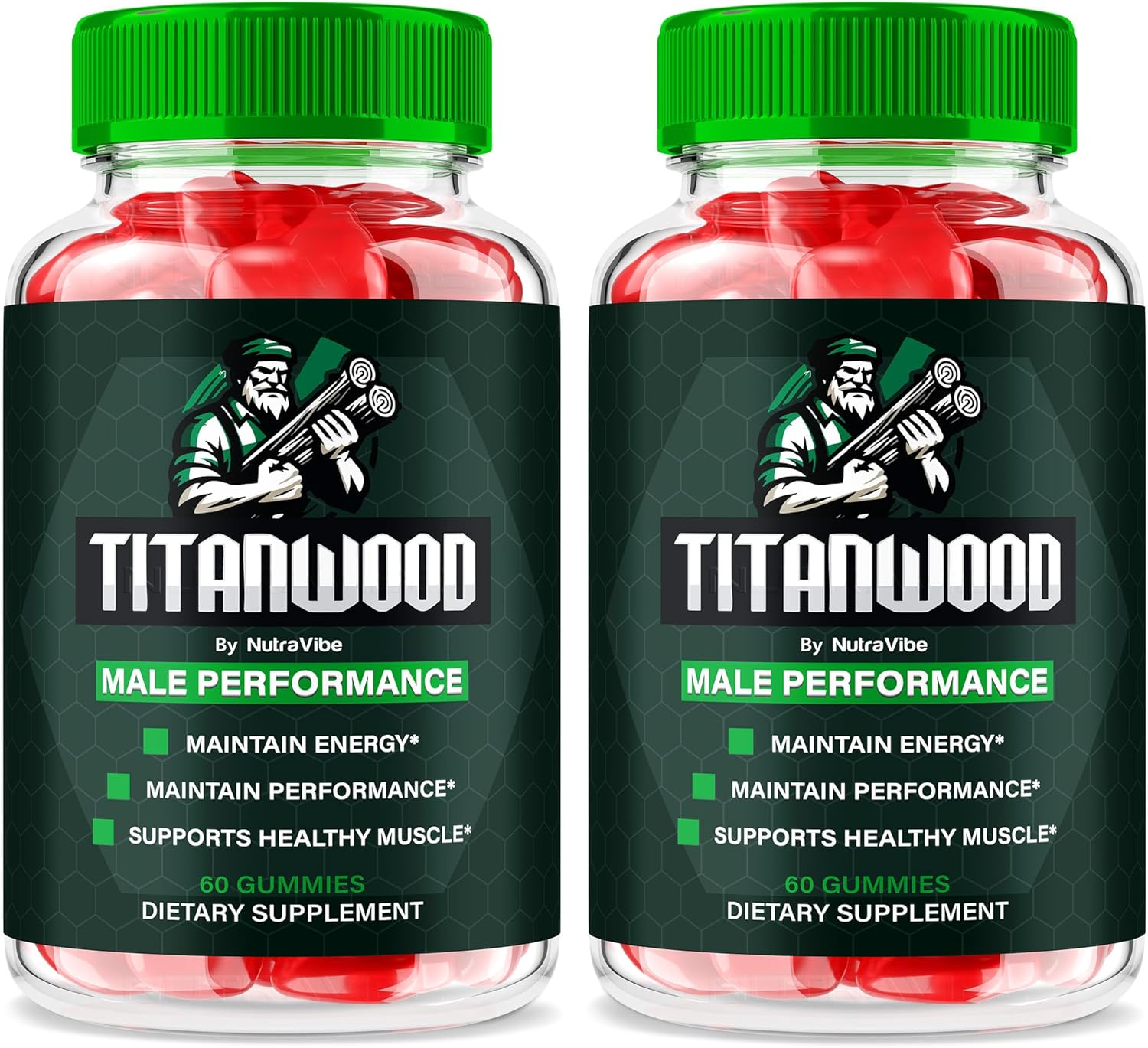 (2 Pack) Titan Wood Gummies – Powerful Formula for Energy, Stamina, Drive & Daily Performance Support | Great-Tasting TitanWood Gummys with Natural Ingredients, 60 Day Supply (120 Gummies)