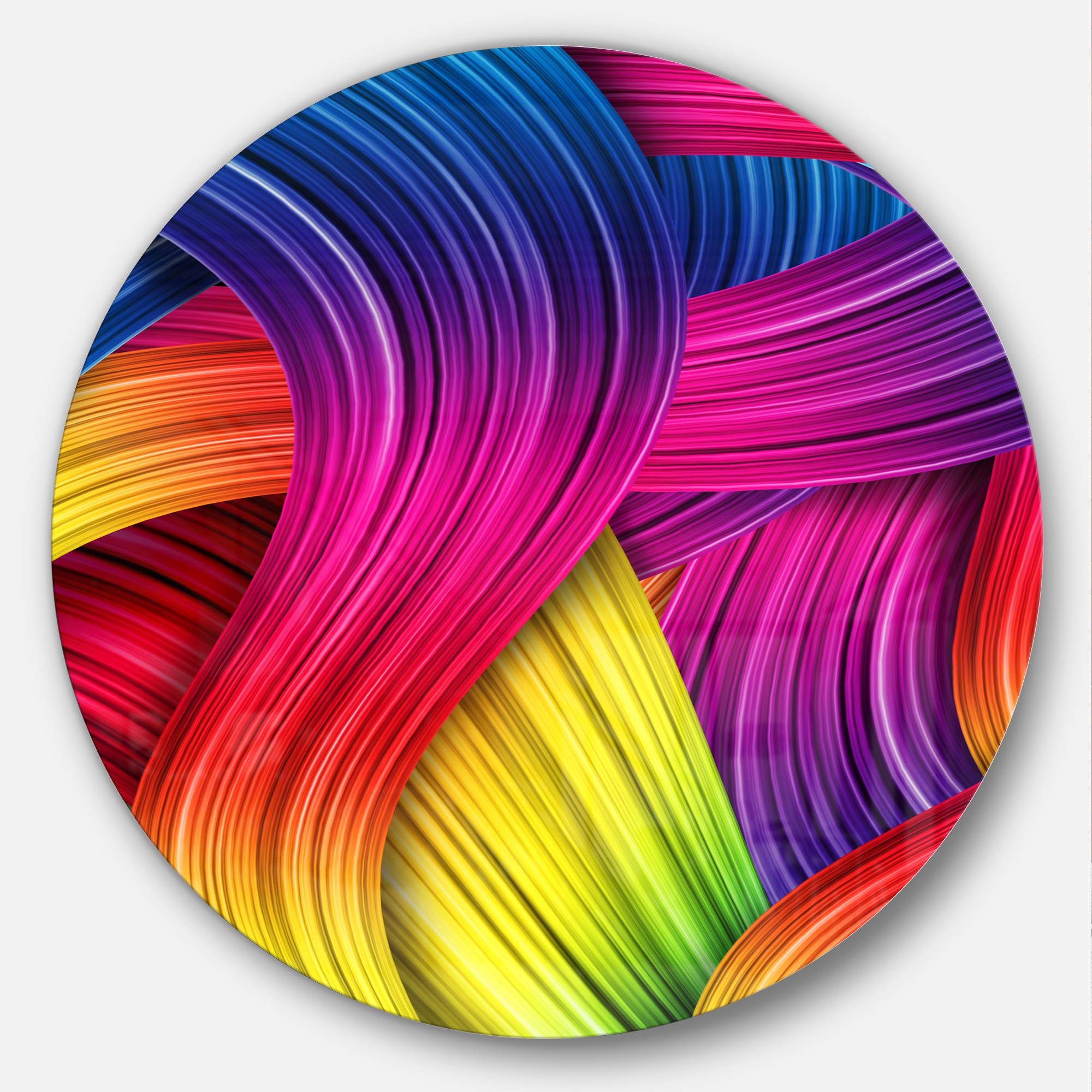 Amazon.com: Designart 3D Rainbow Abstract Circle Wall Art-Disc of 11 inch,  11X11-Disc, Red/Blue: Posters & Prints