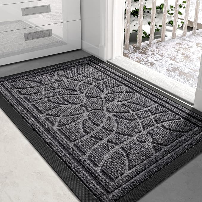 DEXI Door Mat 60×90cm,Heavy Duty Dirt Trapper, Doormat for Outdoor and