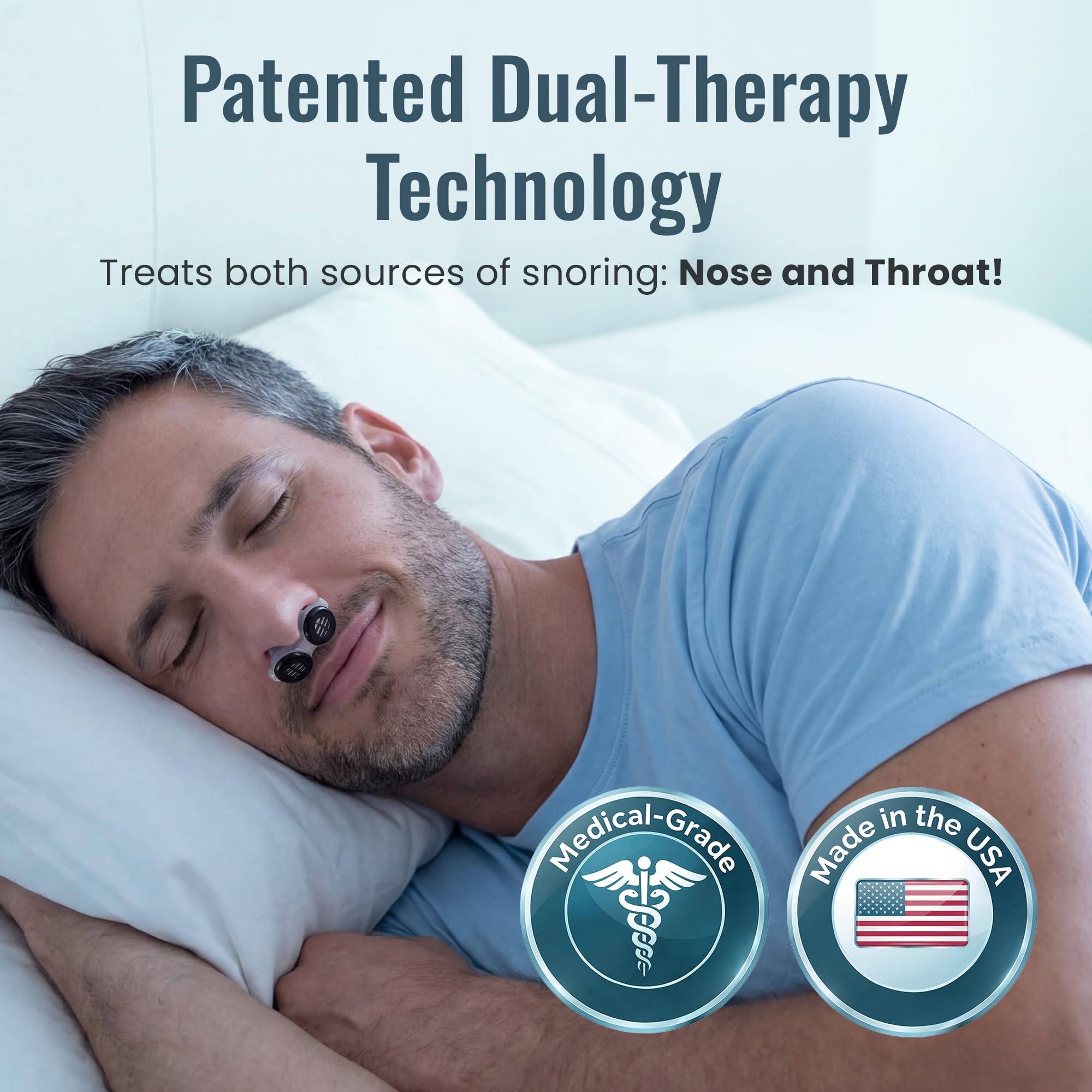 Anti Snoring Device |ZValves|First Snoring Solution to Treat Both Nasal & Throat Snoring|Best Snore Stopper Nasal Dilators with Patented Micro-Valves for Quiet Sleep|Lasts up to 150 Nights|Made in USA — Amazon image 6
